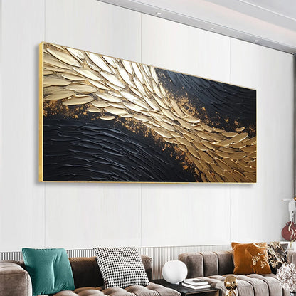 Black and Golden Wall Painting 