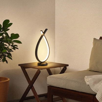 Black Drop Shaped LED Lamp