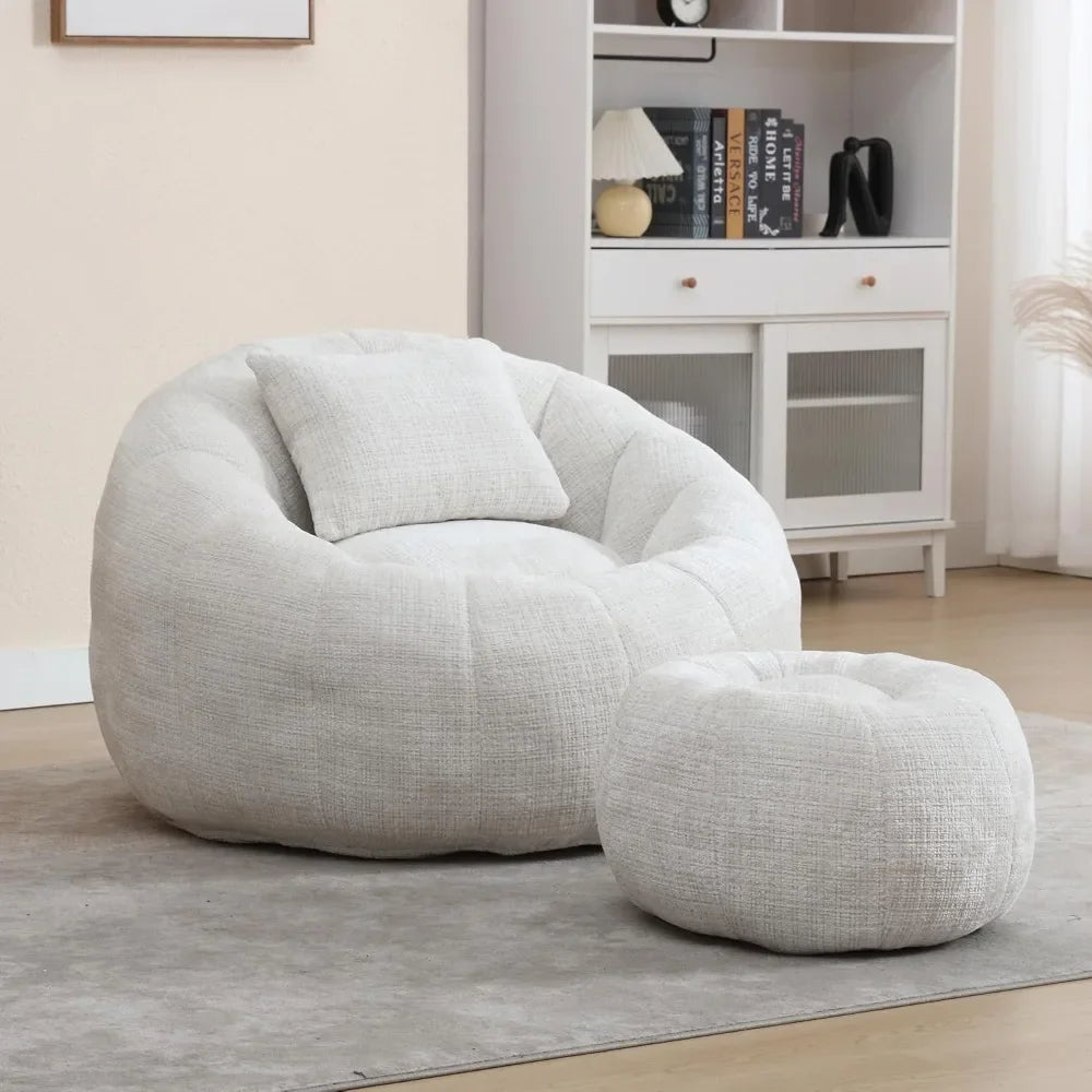 Stylish Bean Bag with Comfortable Footrest