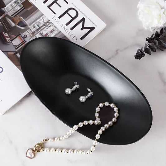 Black Ceramic tray for decor