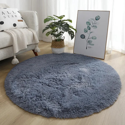 Grey Round Rug for living room