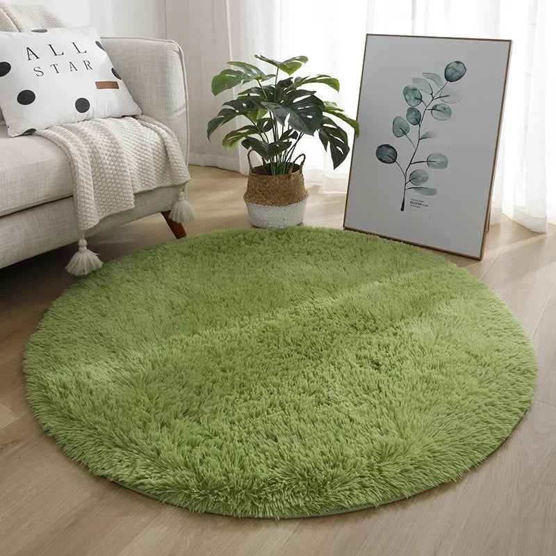 Green round Rug