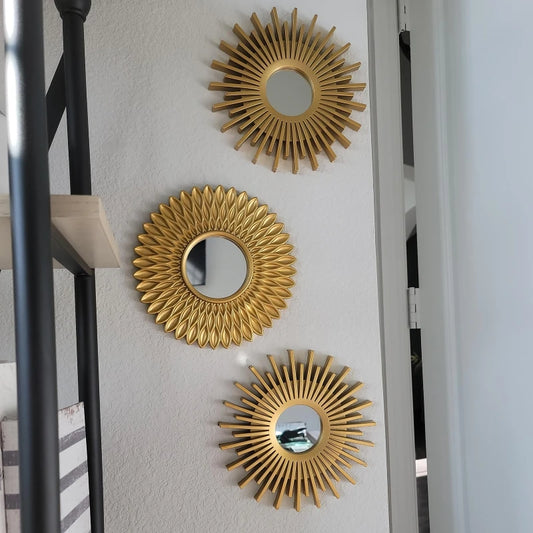 Golden Sunflower Wall Mirrors