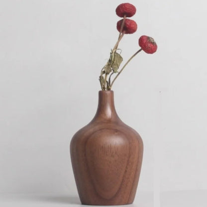 Solid Wood Home Decor Vase and Decorative Ornaments