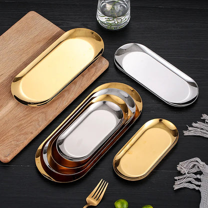 Elegant Golden Metallic Tray