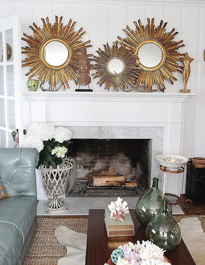 Creative Golden Sunburst Mirror