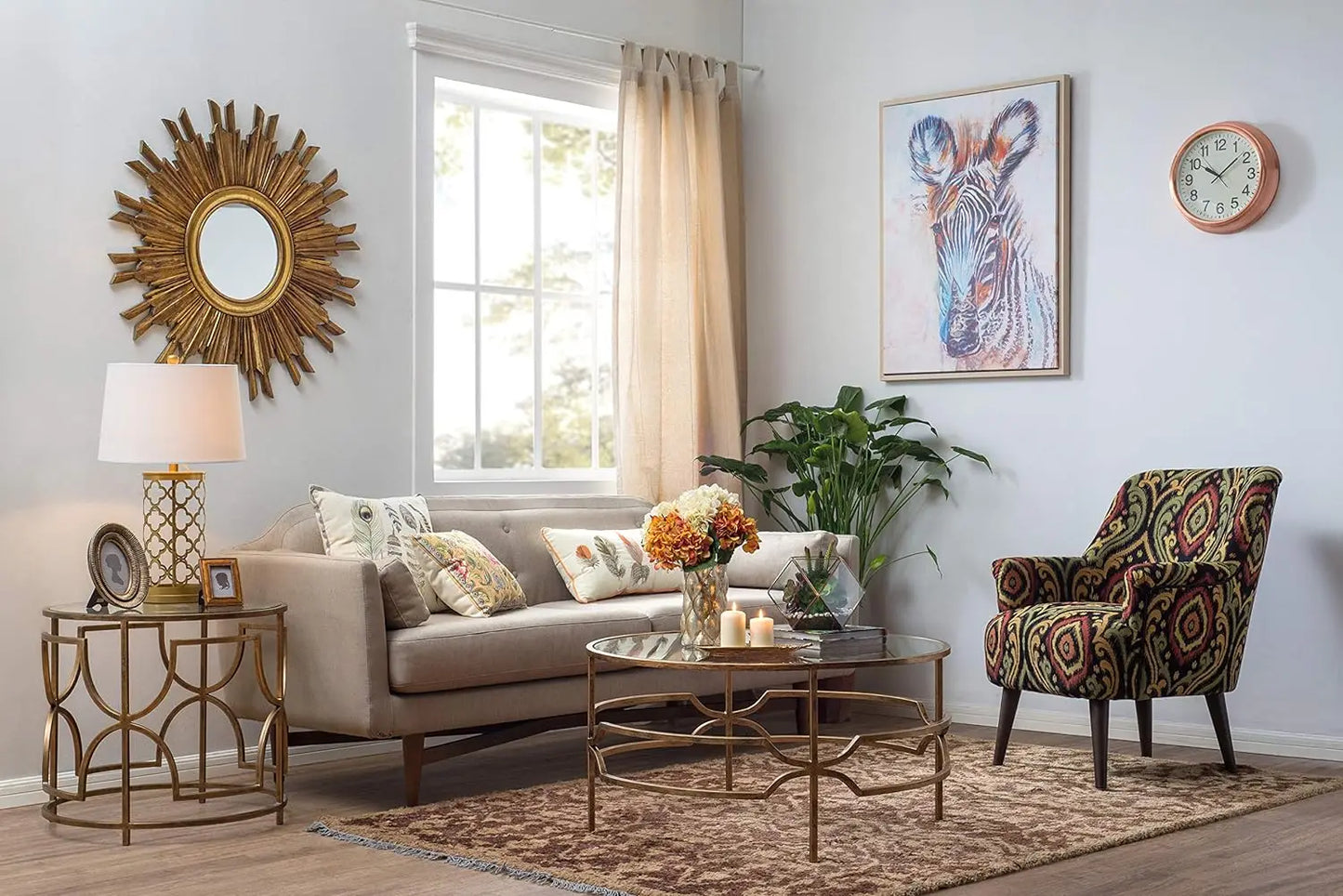 Creative Golden Sunburst Mirror